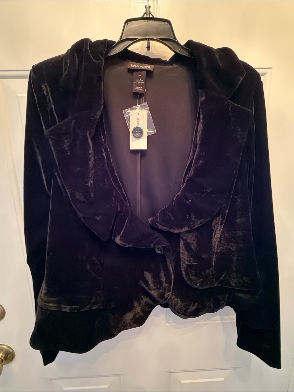 Lane Bryant Black Velvet Blazer